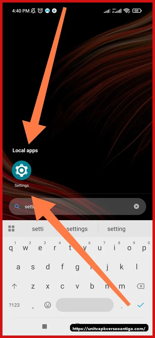 UniTV APK versao antiga: qual build baixar primeiro no Android e TV Box 4 Abrindo Configuracoes do Android para permitir a instalacao do APK